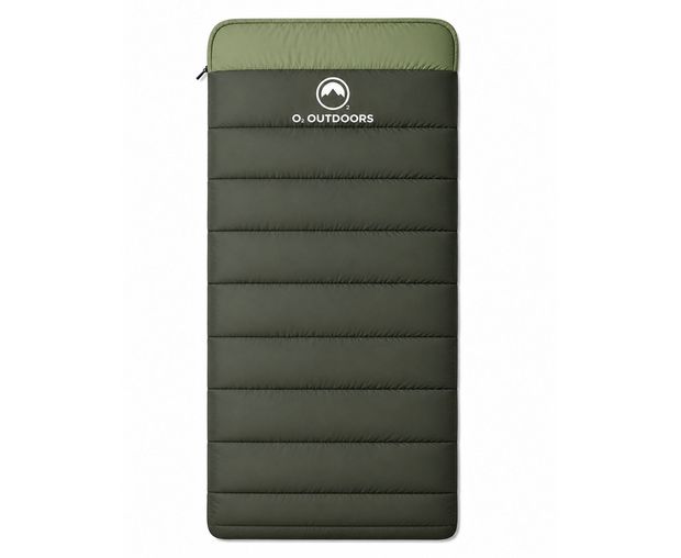 O2 Outdoors Arctic sleeping bag in army green