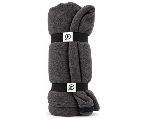 O2 Outdoors Arctic Fleece sleeping bag rolled up