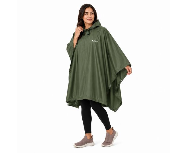 COLCA Wild Rain Poncho in army green